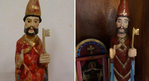 Una vecina de Rañadorio desata la polémica tras restaurar tres tallas románicas datadas en el siglo XV