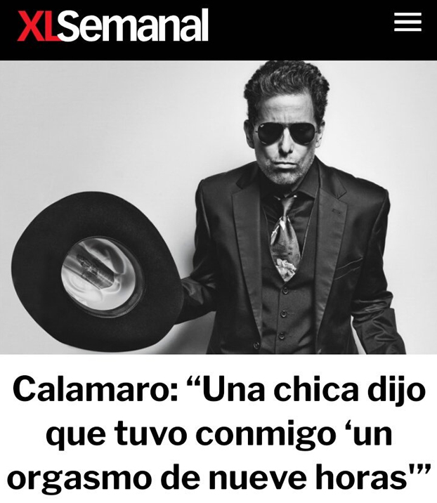 Andrés Calamaro: ''Una chica dijo que tuvo conmigo 'un orgasmo de nueve horas'''