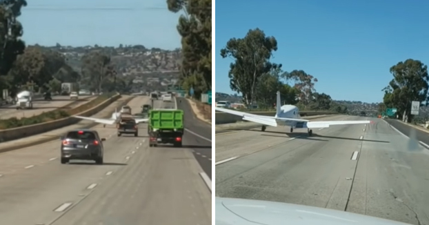 Cuando vas tranquilamente por la autovía y una avioneta aterriza delante tuya