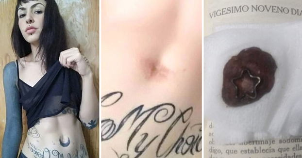 Una chica se quita el ombligo para regalárselo a su novio como muestra de amor