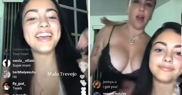 La madre le roba el protagonismo a la hija mientras hace un directo en Instagram