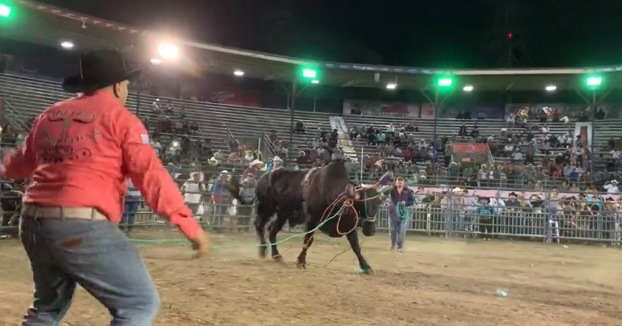 Un borracho se mete en el ruedo y el toro acaba lanzándolo por los aires