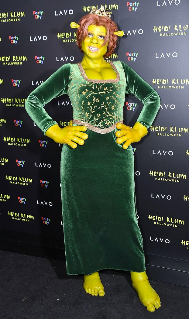 Heidi Klum princesa Fiona de Shrek halloween 2018