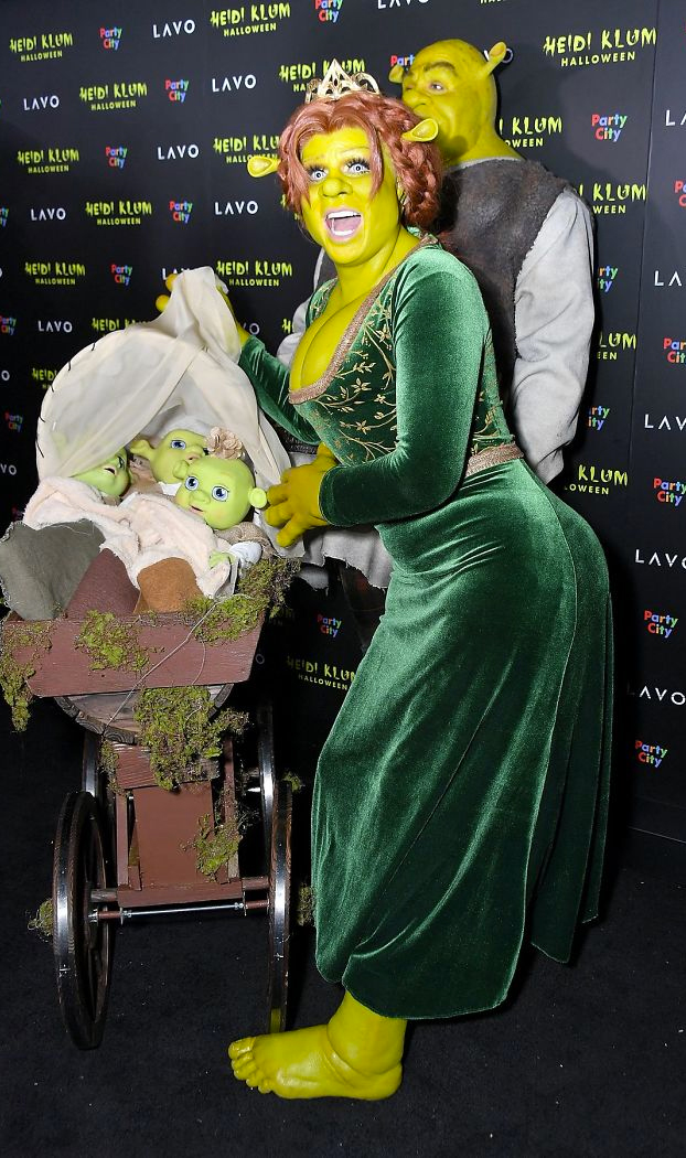 Heidi Klum princesa Fiona de Shrek halloween 2018