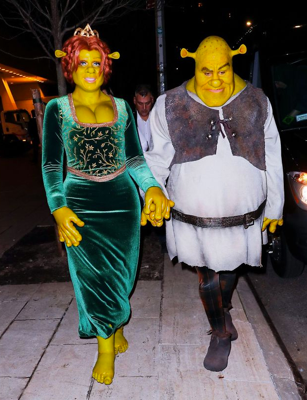 Heidi Klum princesa Fiona de Shrek halloween 2018