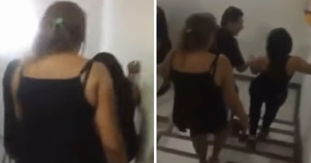Una joven va a una fiesta sin el permiso de los padres y la madre la saca de allí a cinturonazos