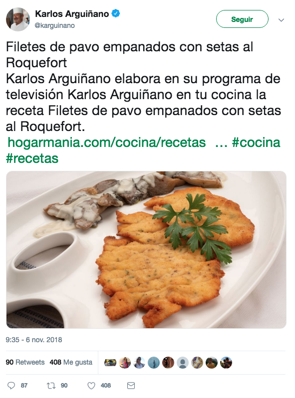 Cachondeo en Twitter con la última receta de Karlos Arguiñano