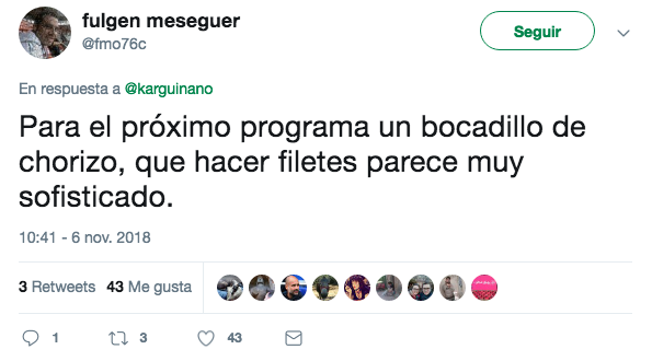 Cachondeo en Twitter con la última receta de Karlos Arguiñano