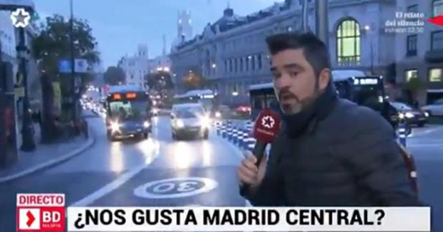 Un reportero de Telemadrid intenta encontrar desesperadamente a alguien que no le guste Madrid Central