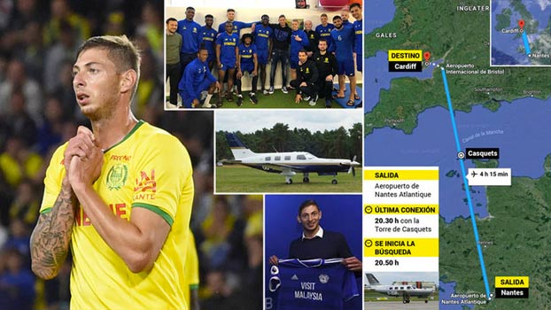 Desaparece el avión en el que viajaba Emiliano Sala rumbo a Cardiff. Este es el mensaje de audio que envió en pleno vuelo