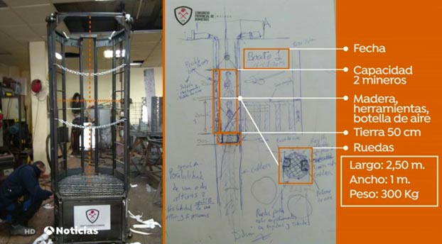 Así es la cápsula-ascensor fabricada para rescatar a Julen, el niño atrapado en el pozo de Totalán