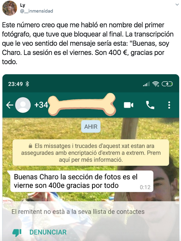Publica un anuncio para trabajar de niñera en Alicante y recibe todo tipo de propuestas. Estas son las capturas de WhatsApp