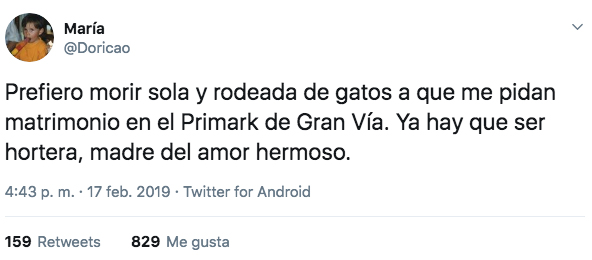 Cachondeo en las redes por una pedida de mano en el Primark de Gran Vía, en Madrid