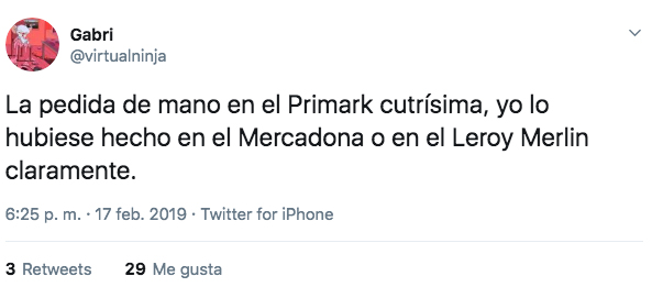 Cachondeo en las redes por una pedida de mano en el Primark de Gran Vía, en Madrid