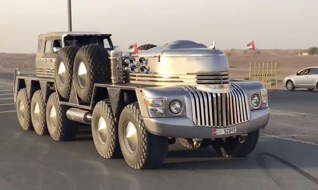 Dhabiyan, un SUV de 15 metros y 10 ruedas, la última extravagancia de un jeque de Abu Dhabi