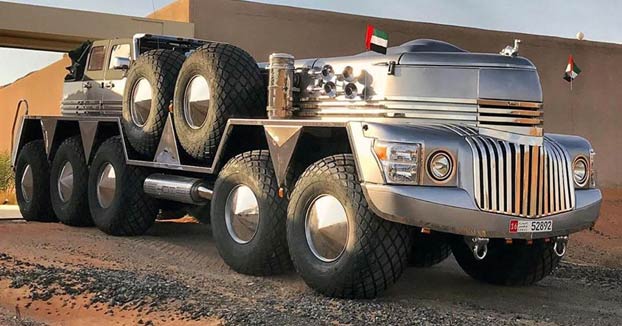 Dhabiyan, un SUV de 15 metros y 10 ruedas, la última extravagancia de un jeque de Abu Dhabi