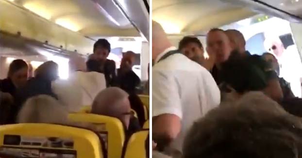 Pelea en un avión de Ryanair con destino Tenerife: un pasajero trata de arrancarle la nariz a otro de un mordisco