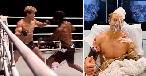 Un brutal KO envía al luchador de MMA Sage Northcutt directo al quirófano con 8 fracturas en el rostro
