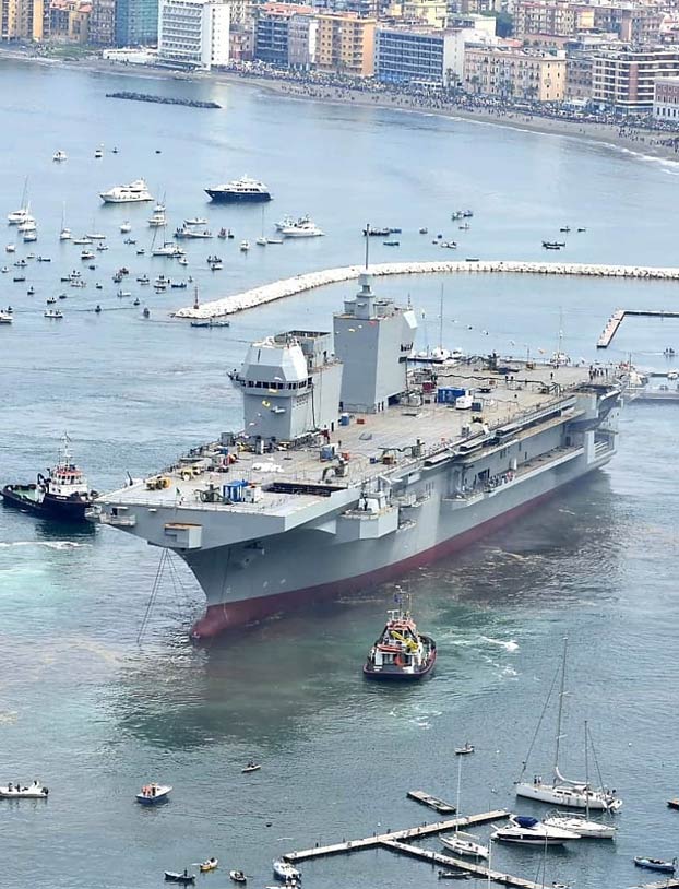 Botadura de ''Trieste'', el nuevo buque de la Marina Italiana