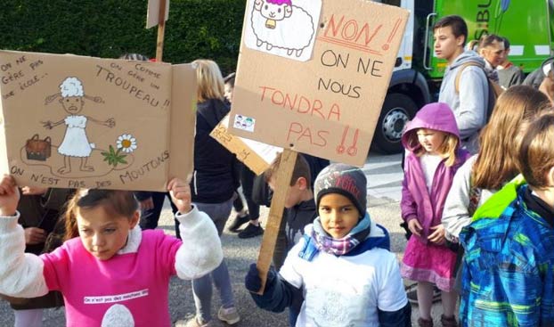 Un pastor matricula a 15 ovejas en un colegio para evitar el cierre de una clase