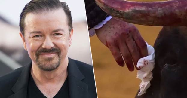 Así es cómo define Ricky Gervais al Morante de la Puebla tras secarle las lágrimas al toro con un pañuelo