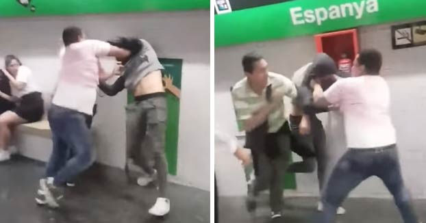 Unos viajeros agreden a un carterista al que pillaron robando en el metro de Barcelona