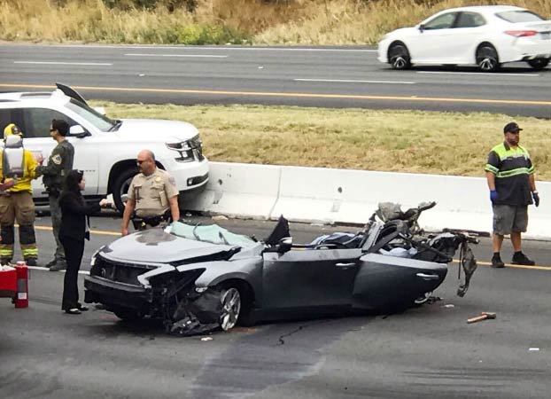 Grave accidente en Temécula: Un conductor choca a toda velocidad contra otro vehículo en plena autopista