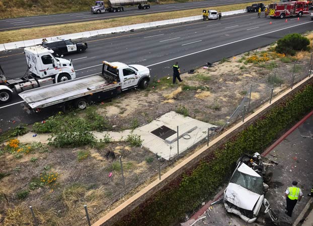 Grave accidente en Temécula: Un conductor choca a toda velocidad contra otro vehículo en plena autopista