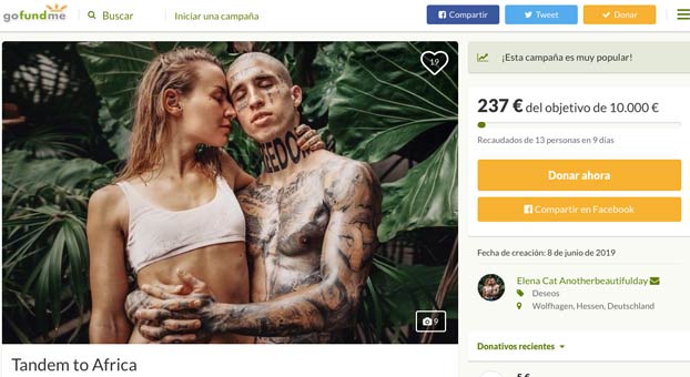Una pareja de influencers pide 10.000 euros a sus seguidores para pagar sus vacaciones por la cara