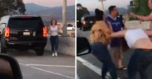 Una pareja mexicana acaba a hostias en mitad de la carretera con otra estadounidense que los llamó ''beaners''