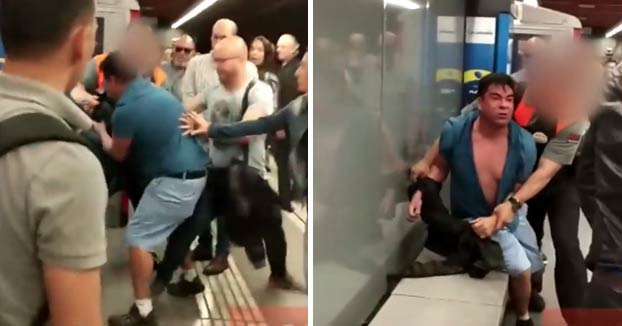 Varios viajeros agreden a otro carterista en el Metro de Barcelona