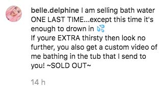 La 'gamer girl' Belle Delphine vende el agua donde se ha bañado