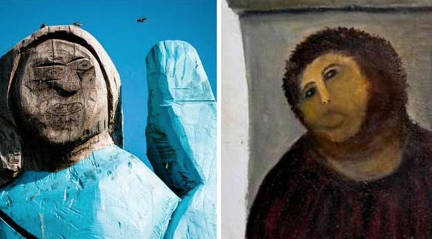 La escultura de Melania Trump en su ciudad natal. El nuevo Ecce Homo