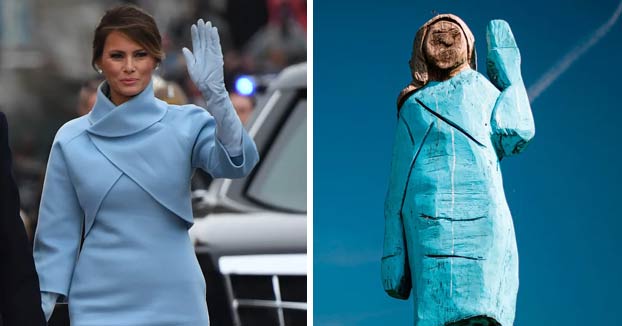 La escultura de Melania Trump en su ciudad natal. El nuevo Ecce Homo