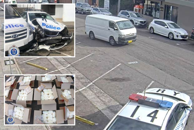 Breaking very Bad: Una furgoneta cargada con 125 millones de euros de metanfetamina choca contra un coche de policía
