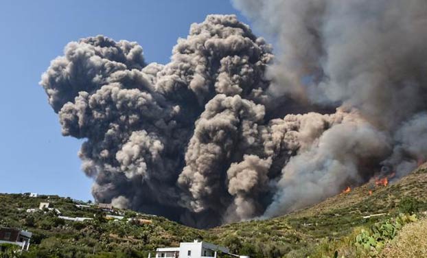 Erupción volcán Stromboli