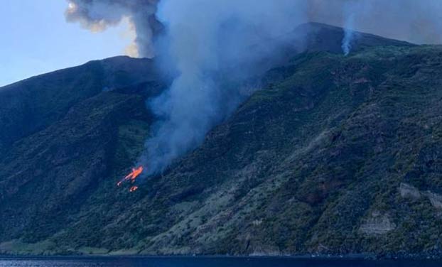 Erupción volcán Stromboli