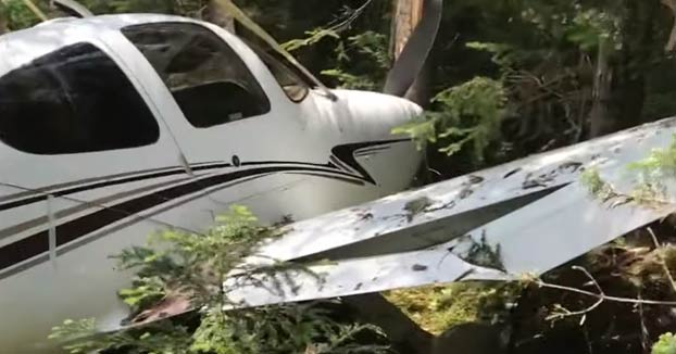 Se estrella con su avioneta en un bosque de Québec y documenta su rescate