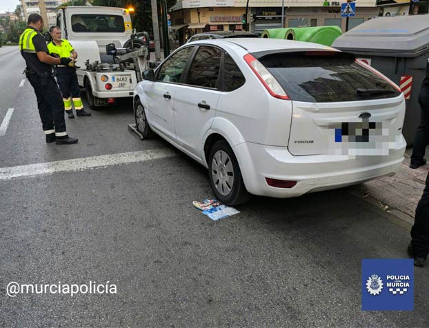 Se queda dormido al volante cuando circulaba cuadruplicando la tasa de alcoholemia por Murcia