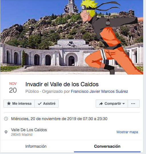 Organizan un evento para invadir el Valle de los Caídos el próximo 20 de noviembre