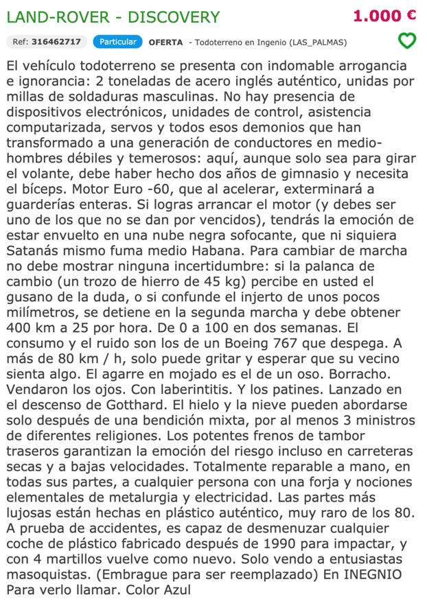 Particular vende Land Rover Discovery en Ingenio, Las Palmas de Gran Canaria