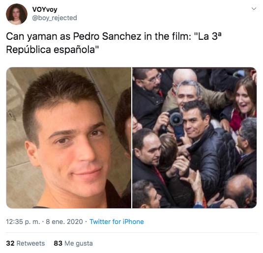 El actor turco Can Yaman se afeita la barba y se corta el pelo y parece el doble de Pedro Sánchez