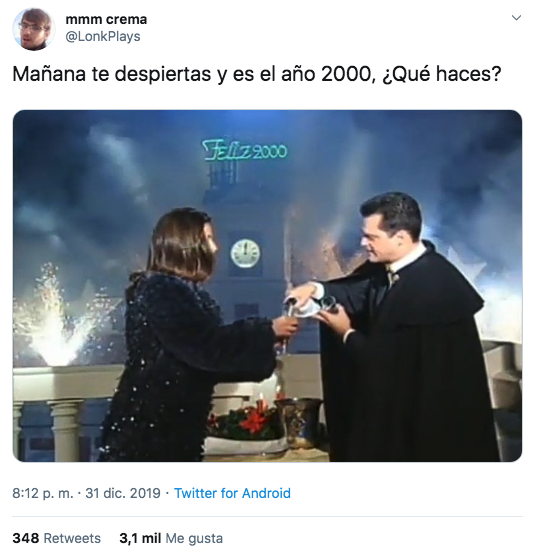 Mañana te despiertas y es el año 2000, ¿Qué haces?