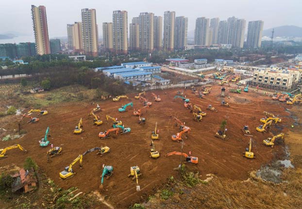 En Wuhan están construyendo un hospital de urgencia contra el coronavirus con capacidad para 1.000 camas