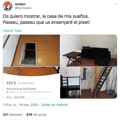 ''Os quiero mostrar, la casa de mis sueños. Pasad, pasad que os enseñaré el pisito!''