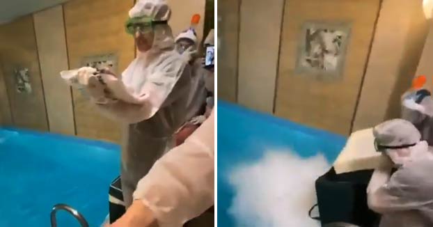 Tres muertos en la fiesta de una instagramer rusa tras lanzarse a una piscina con hielo seco. Vídeo del momento