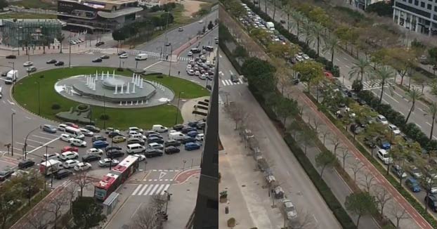 Colapso en las grandes avenidas de Valencia de gente que se iba a sus segundas residencias en la playa