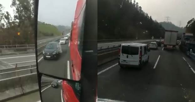 Colas en la autovía Bilbao-Santander: Muchas personas se van a sus casas de la playa por el puente