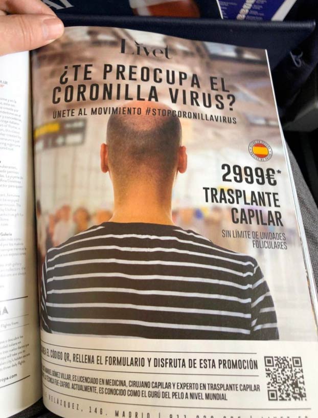 Muy buena jugada de marketing: ''¿Te preocupa el Coronilla-Virus?''