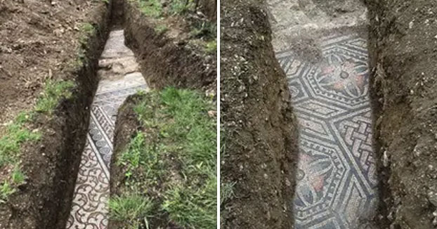Arqueólogos italianos descubrieron en Verona un mosaico de la antigua Roma en perfecto estado